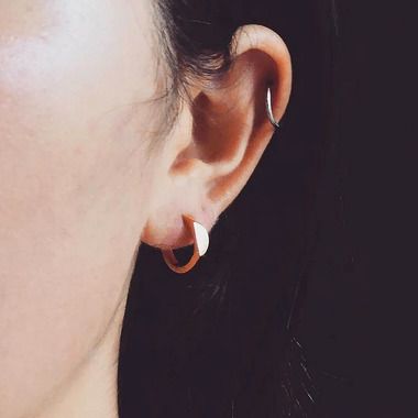 Earrings Lunar vermeil