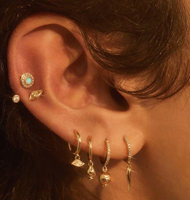Vessel Huggie 6,5mm piercing or single earring