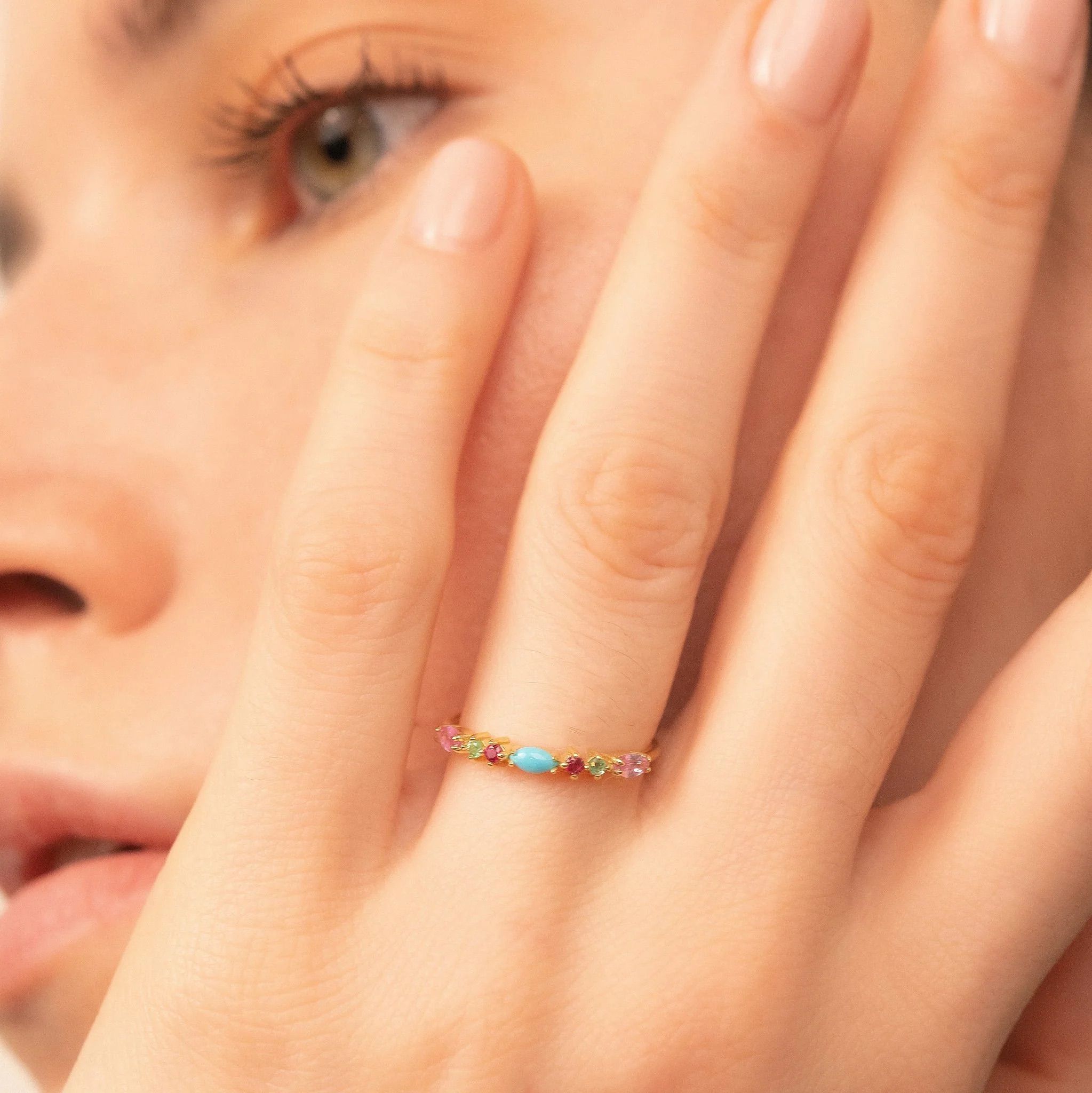 Gaia 3 Turquoise ring - Sophie d'Agon