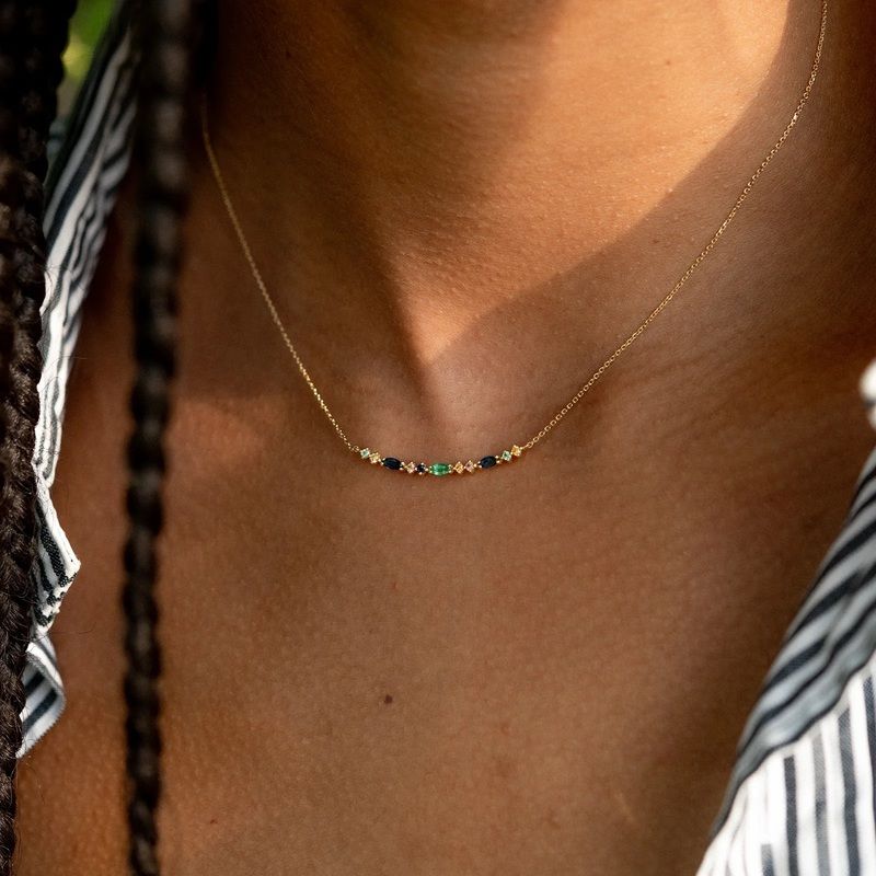 Gaia 1 Green necklace - Sophie d'Agon