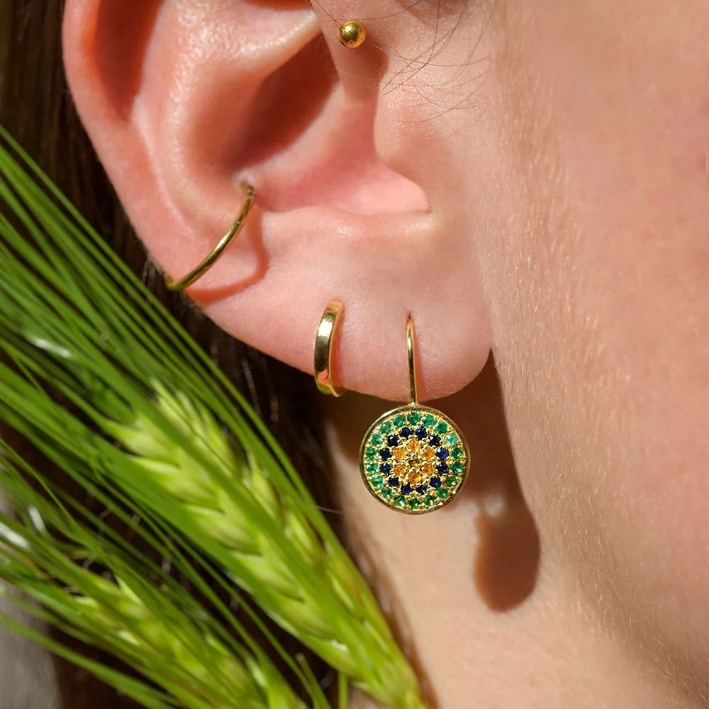 Yellowstone 3 Green earrings - Sophie d'Agon