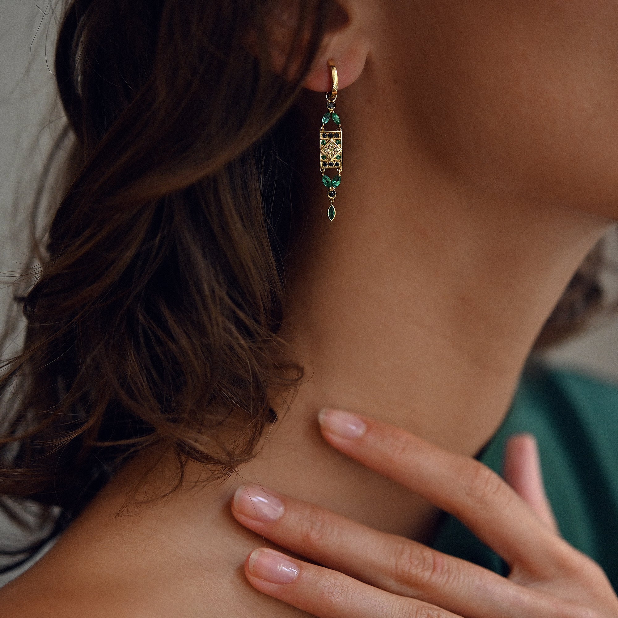 Ava Green earrings - Sophie d'Agon