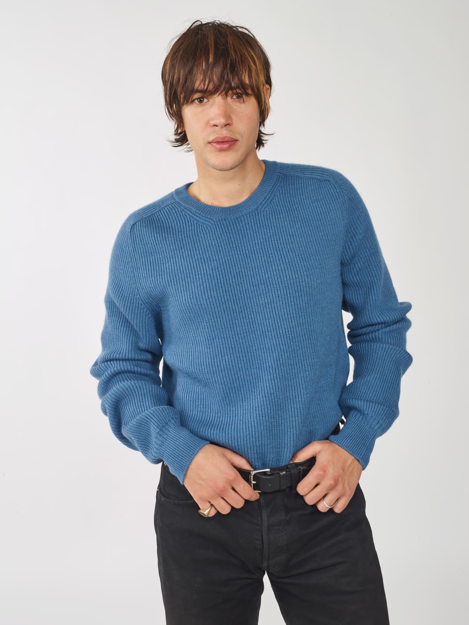 Ribbed sweater in organic wool - Tricot