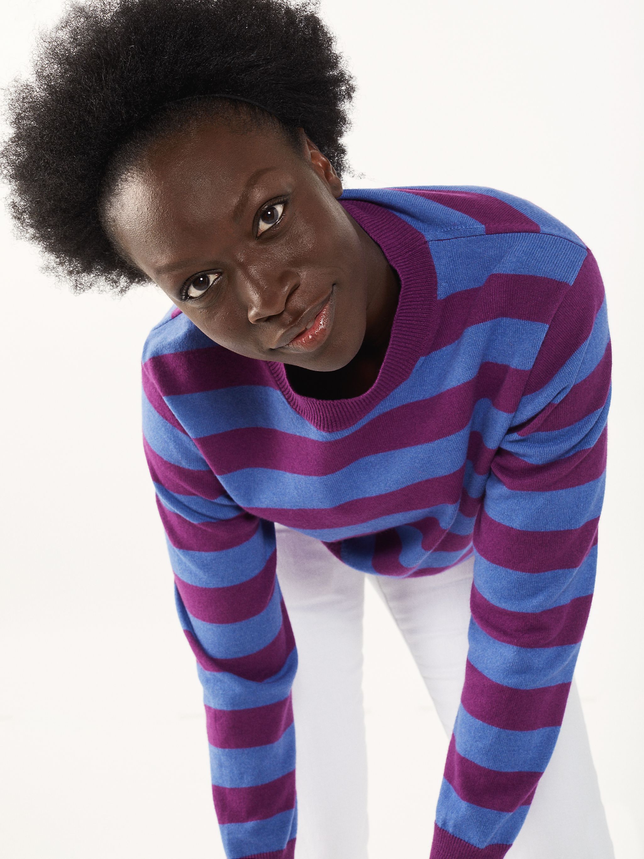 Recycled cashmere and cotton striped sweater - Tricot