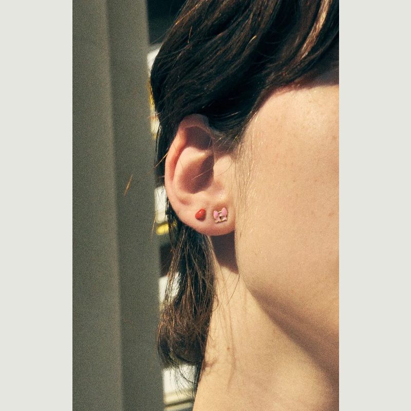 Boucles d'oreilles stud Tiny Heart - Wilhelmina Garcia
