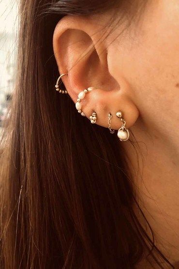 Boucles d'oreilles puces perles de culture Swan - YAY