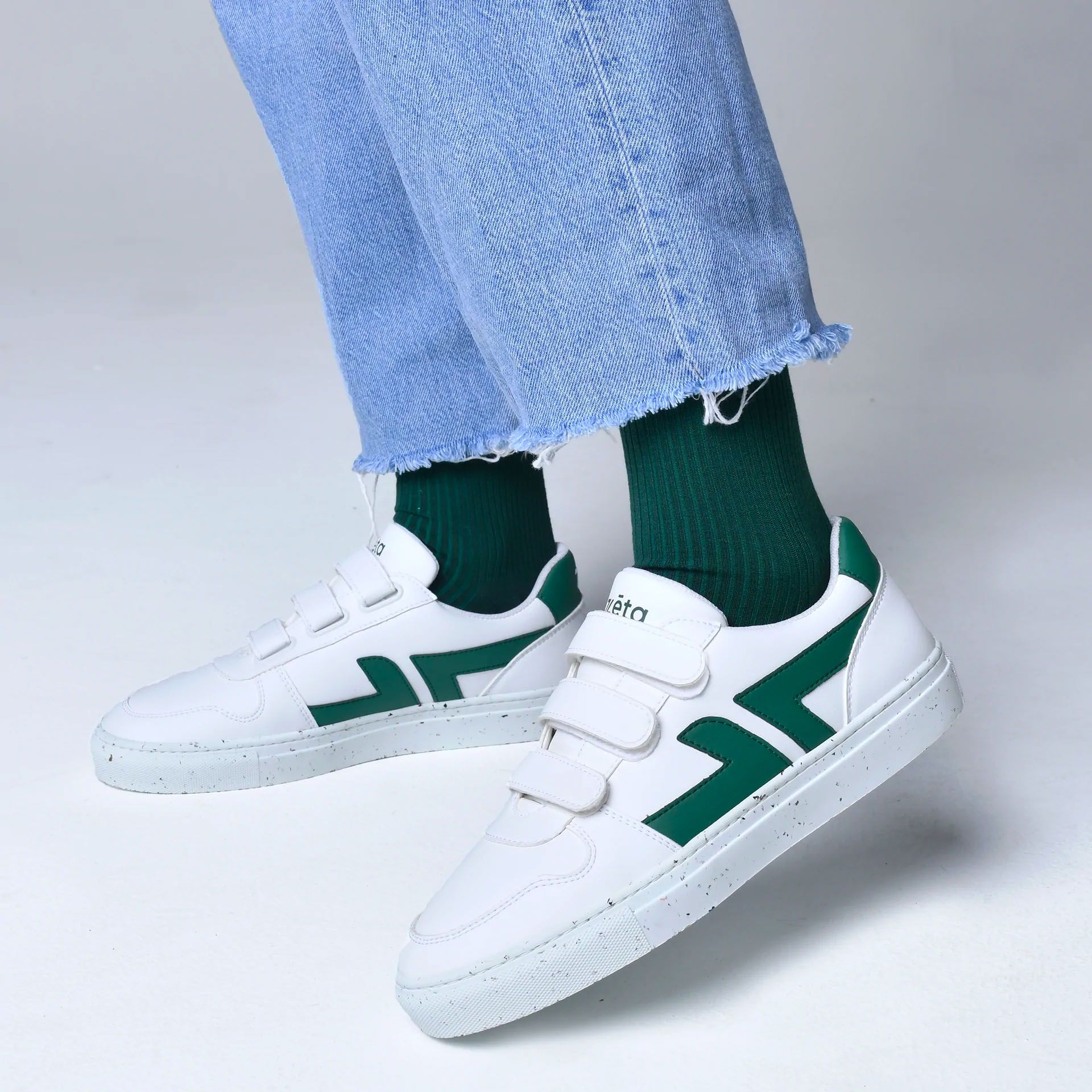Sneakers Alpha Velcro Vert - Zeta