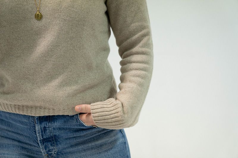 géraldine canu directrice casting beige cashmere sweater recycled l