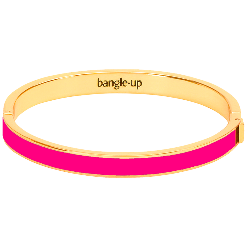 Bangle-Armband mit Verschluss aus goldfarbenem, lackiertem Metall - Bangle Up