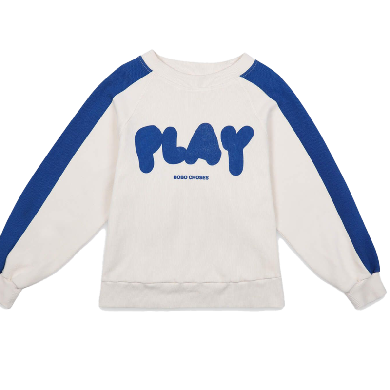Sweatshirt bicolore en coton imprimé Play - Bobo Choses