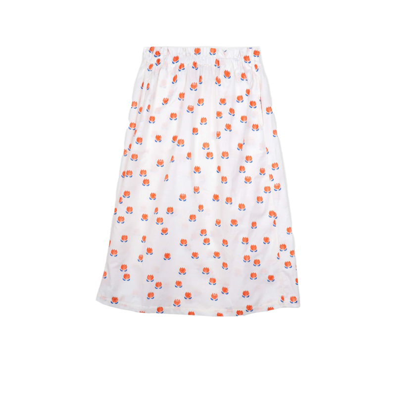 Jupe midi en coton bio imprimé tulipes - Bobo Choses