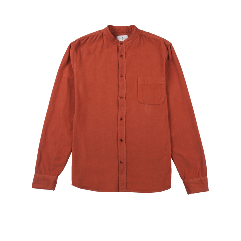 Chemise en velours côtelé col officier Klement - Cuisse de Grenouille