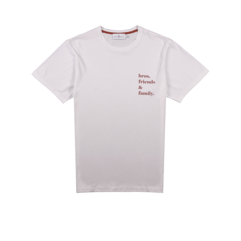 T-shirt en coton bio imprimé bros, friends and family Keaton - Cuisse de Grenouille