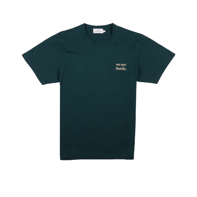 T-shirt en coton bio brodé we are family Kev - Cuisse de Grenouille