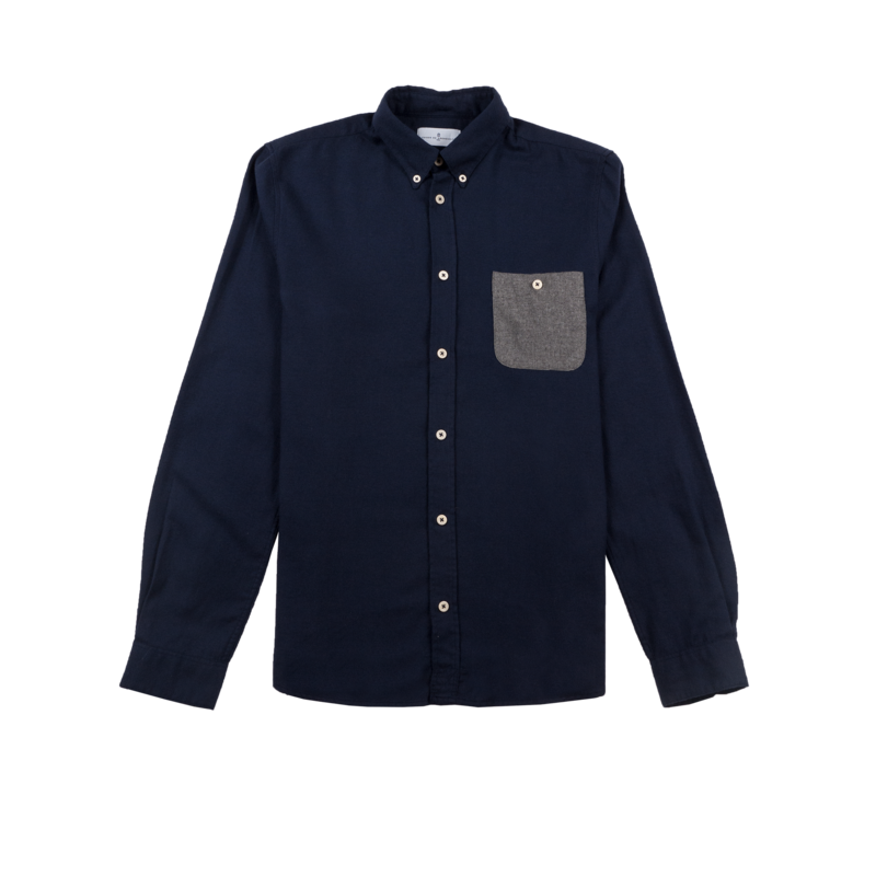 Chemise en coton Oxford bio et lyocell à poche Kolin - Cuisse de Grenouille