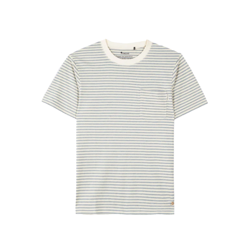 Migne T-Shirt aus recycelter Baumwolle und Leinen - Faguo