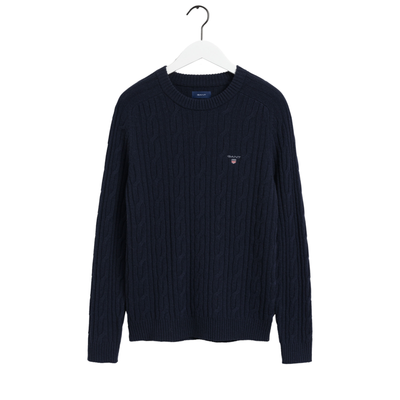 Cable-knit lambswool sweater - Gant