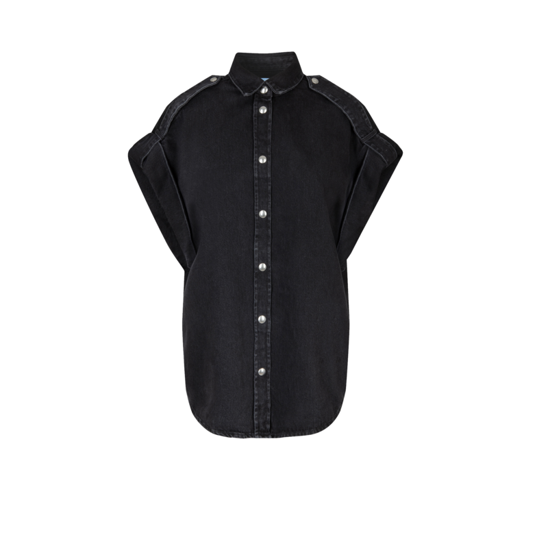 Chemise oversize sans manche en jean teinté Anglia - IRO