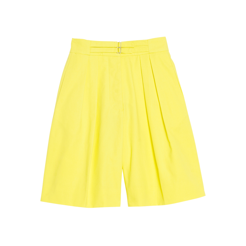 Weite Shorts mit hoher Taille aus Baumwolle Pflaume - Ines De La Fressange