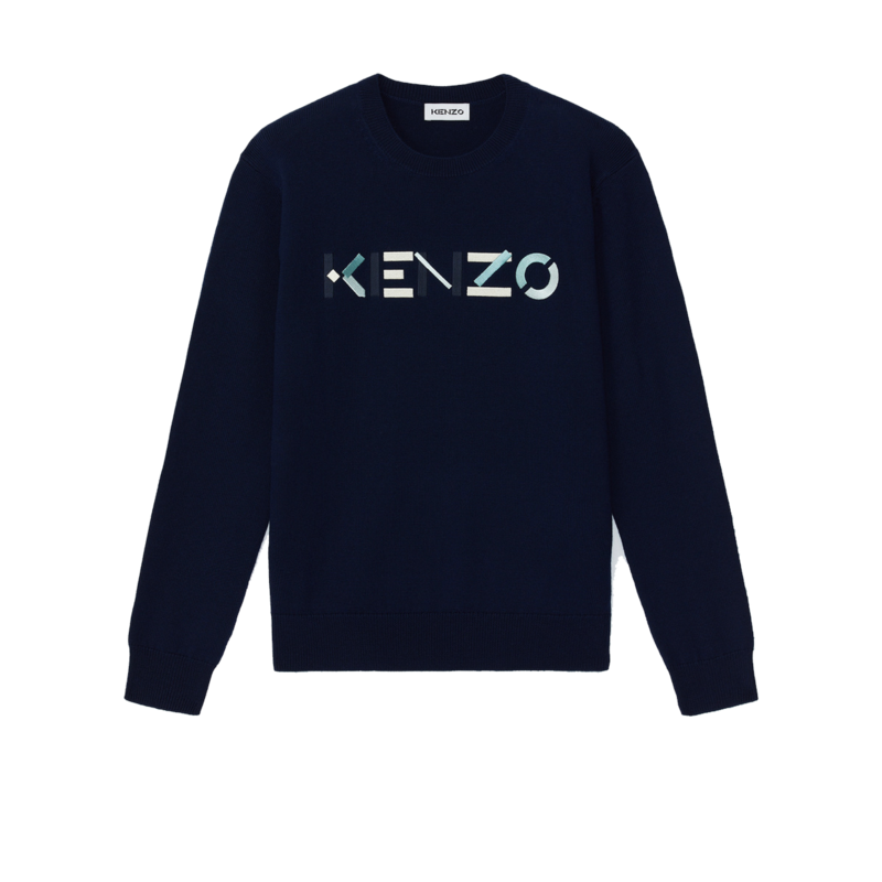 Pull logotypé en laine mérinos - Kenzo