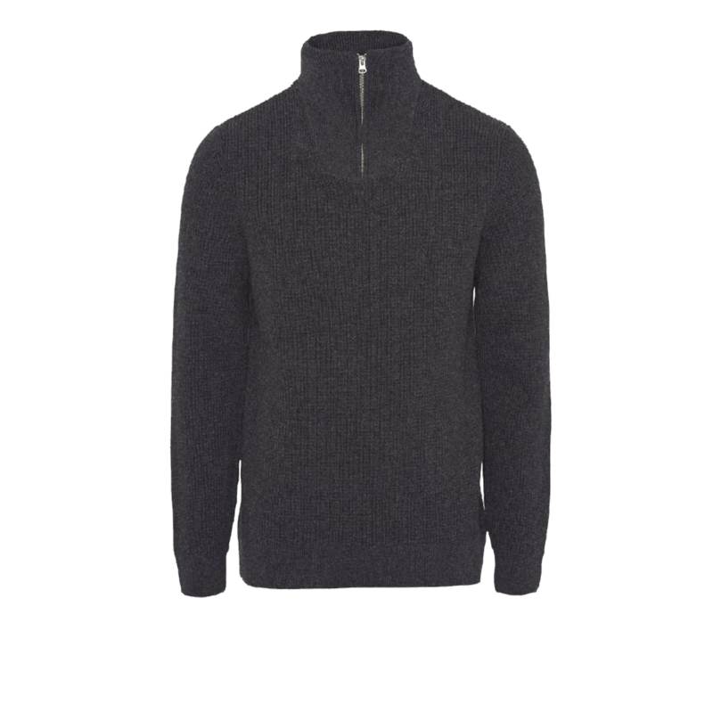 Pull en coton bio et laine bio à col zippé Valley - KCA