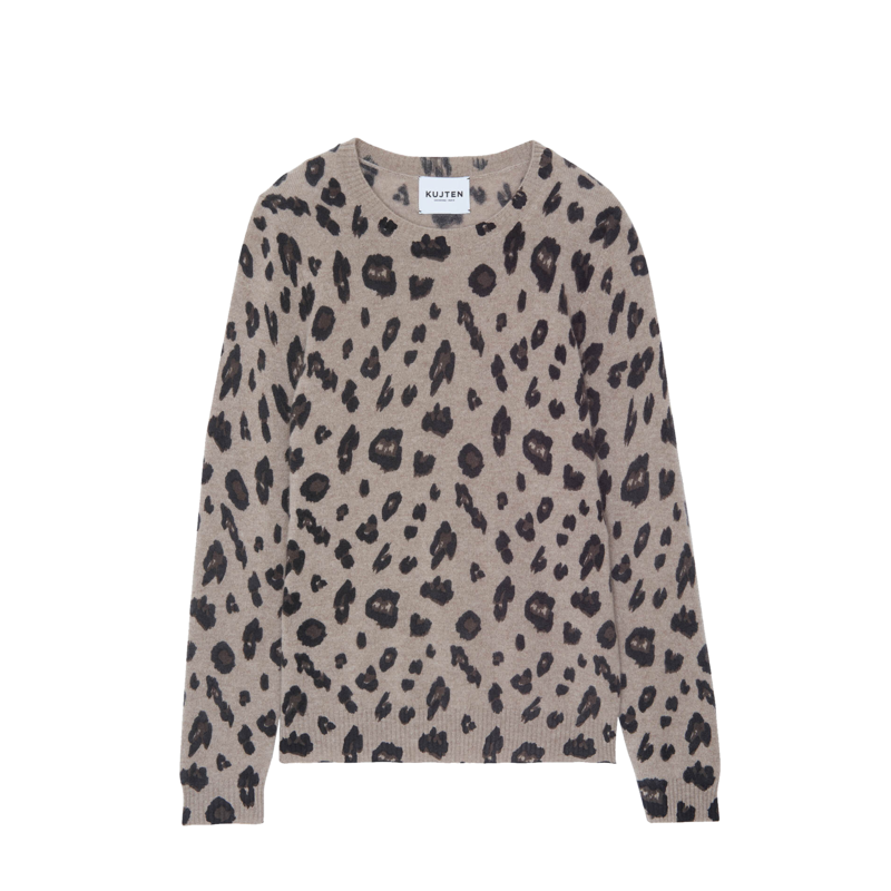 Dorita jaguar pattern cashmere sweater - Kujten