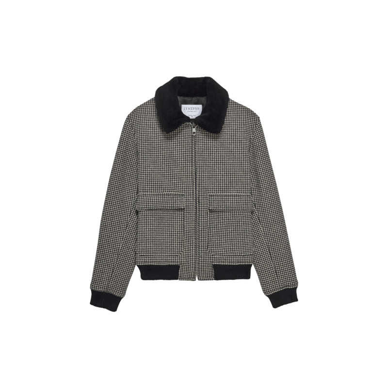 Blouson col mouton en laine vierge fabriqué en France - L'Exception Paris