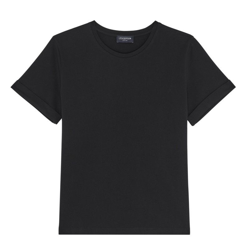 T-Shirt mit hochgekrempelten Ärmeln - L'Exception Paris