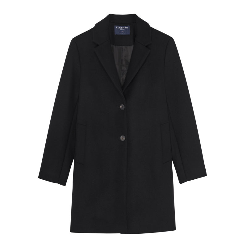 Straight coat in new wool made in France - L'Exception Paris