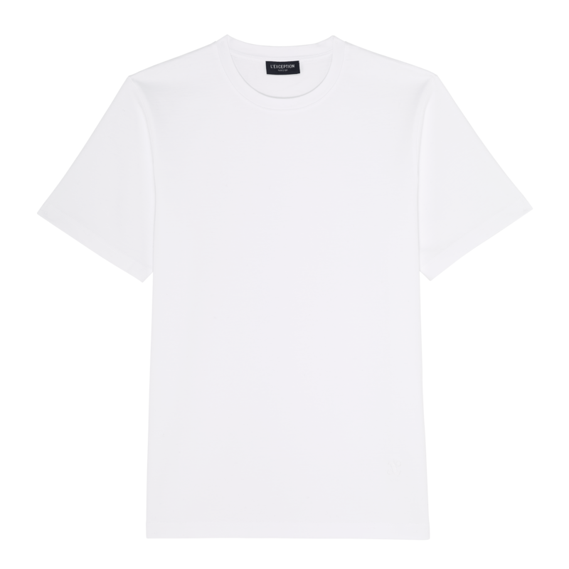 T-shirt épais bio et broderie unisexe Blanc L'Exception Paris