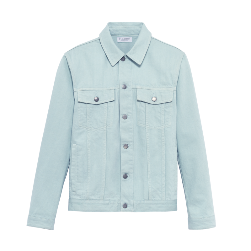 Veste en Jean vert d'eau - L'Exception Paris