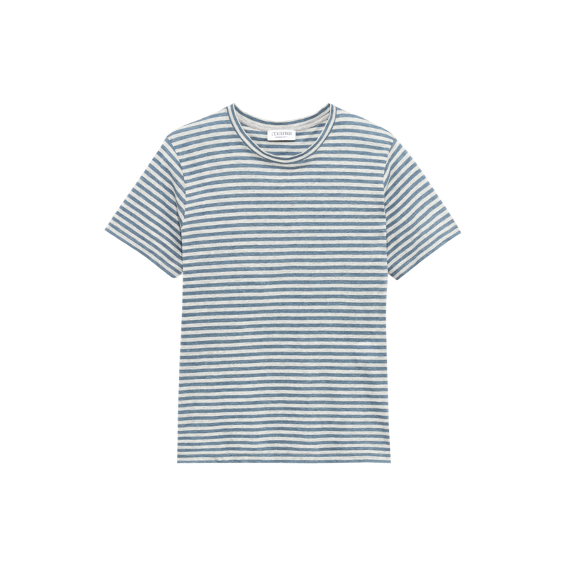 T-Shirt en Coton Japonais Bio Rayé - L'Exception Paris