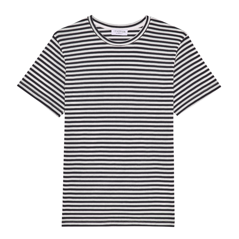 T-shirt rayé en coton biologique japonais - L'Exception Paris