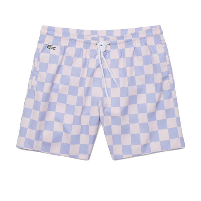 Short de bain siglé imprimé damier - Lacoste