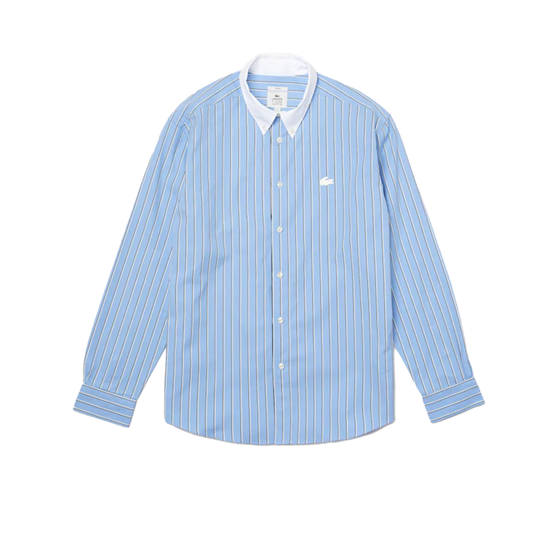 Chemise rayée coupe relax en coton - Lacoste