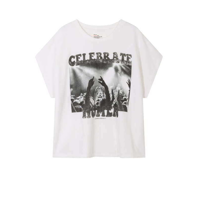Sweatshirt manches courtes en coton et modal Sam Concert - Leon & Harper