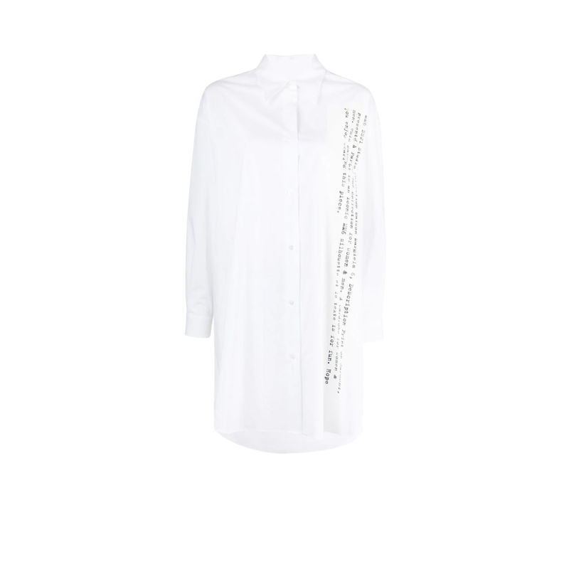 Longue chemise imprimée en coton - MM6 Maison Margiela