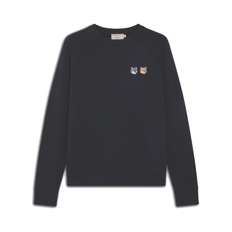 Sweatshirt en coton avec double logo - Maison Kitsuné