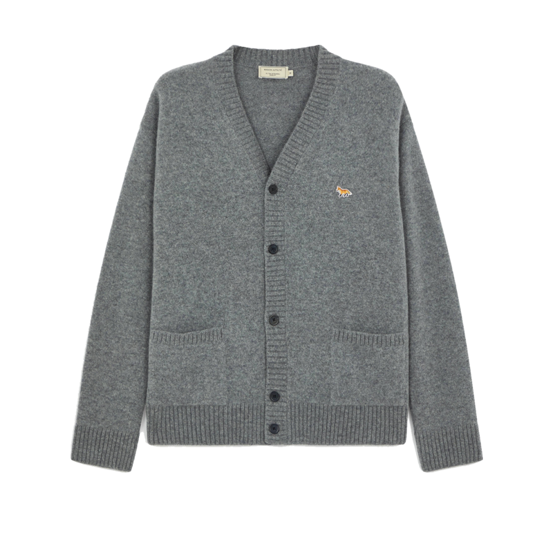 Cardigan en laine d'agneau renard profil - Maison Kitsuné