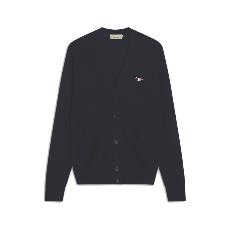 Cardigan en laine renard tricolore - Maison Kitsuné