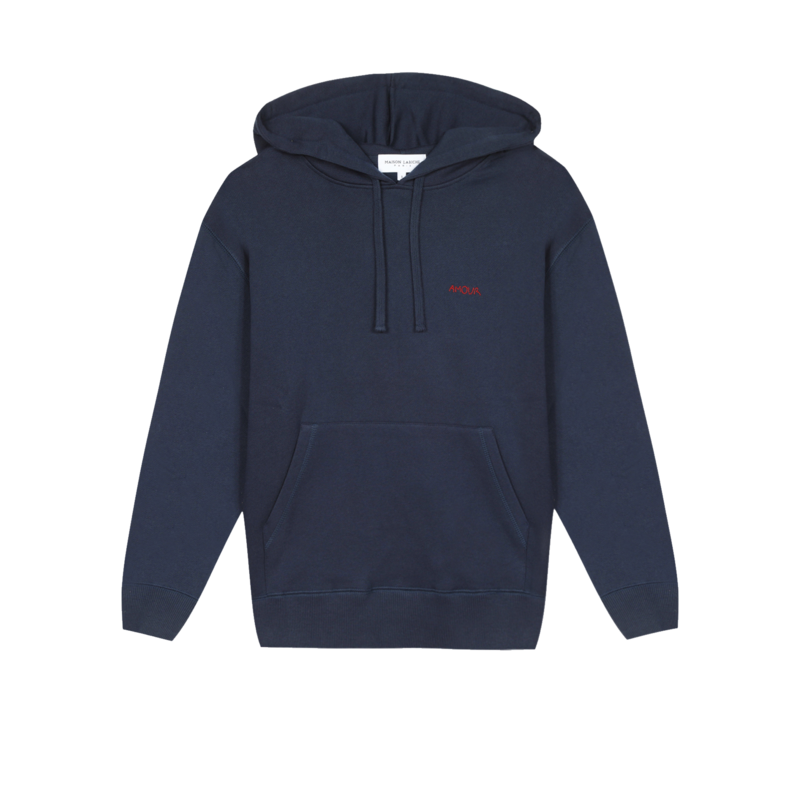 Hoodie brodé en coton bio Amour - Maison Labiche