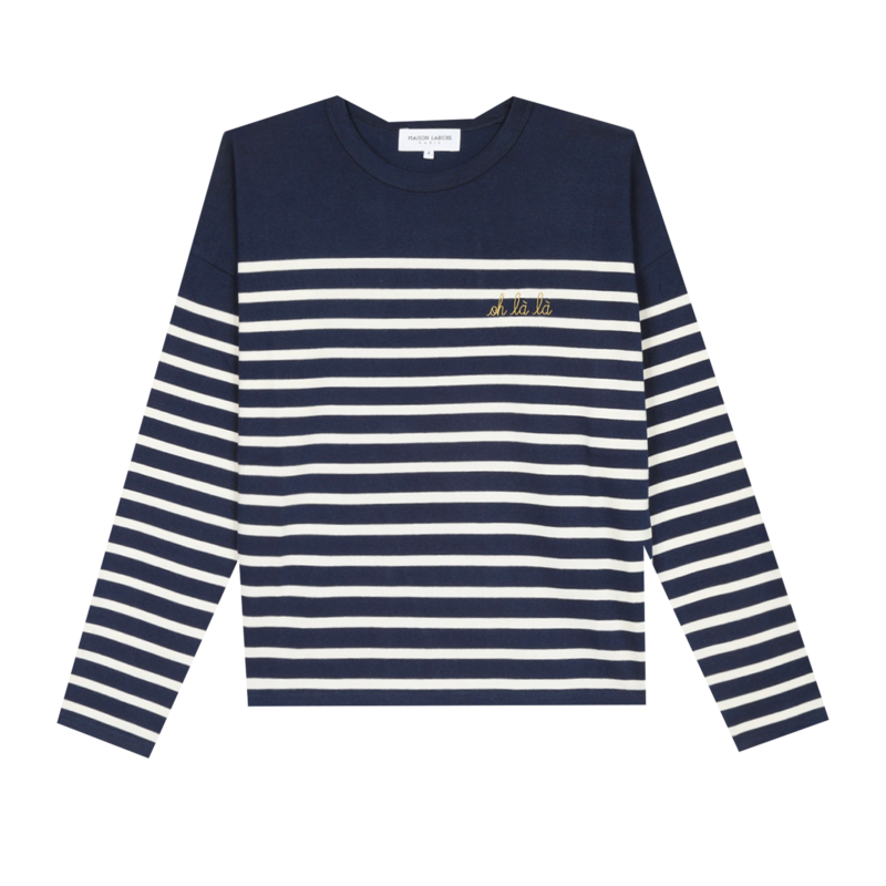 T-shirt marinière manches longues Cool oh là là - Maison Labiche