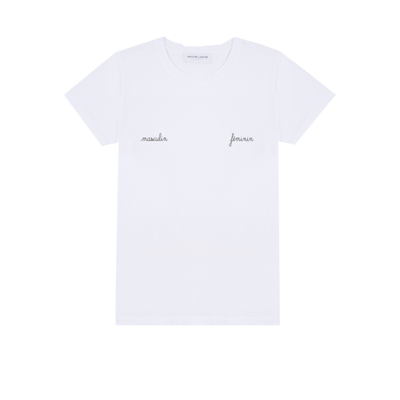 T-shirt brodé masculin féminin coupe boyfriend - Maison Labiche