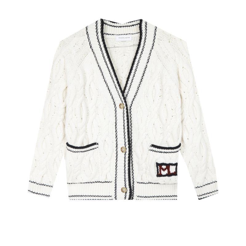 Cardigan maille épaisse College MLB - Maison Labiche