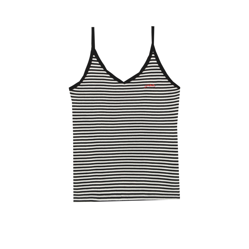 Débardeur rayé en coton bio brodé Amour En Arc - Maison Labiche