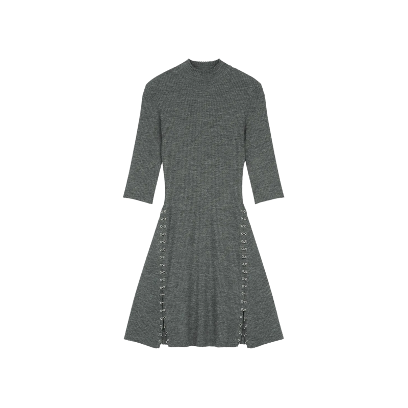 Robe en maille ajustée avec anneaux Rolea - Maje