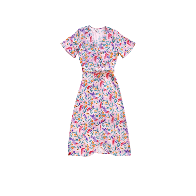 Robe longue imprimée Villa Bouganvillea - Nach