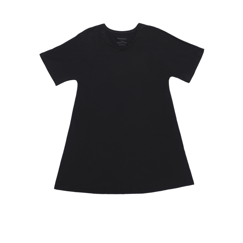 Robe t-shirt noire légère en tencel - Organic Basics