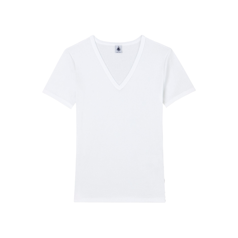 T-Shirt mit V-Ausschnitt aus Bio-Baumwolle - Petit Bateau