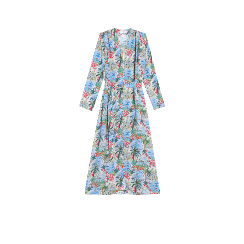 Robe en soie imprimé paysage Mercy - Roseanna